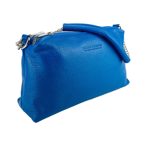 Borsa Donna a Mano con doppia lampo in Vera Pelle Made in Italy
