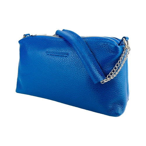 Borsa Donna a Mano con doppia lampo in Vera Pelle Made in Italy
