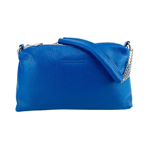 Borsa Donna a Mano con doppia lampo in Vera Pelle Made in Italy